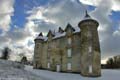 chateau des crots sous la neige