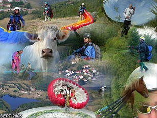 pas de parapente pendant 3 mois suite à poignet et vertebre casses en 2005