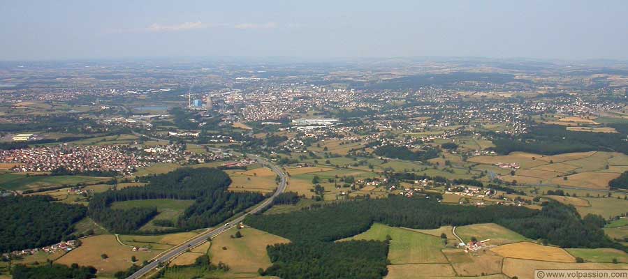 vue du ciel les Gautherets et Montceau