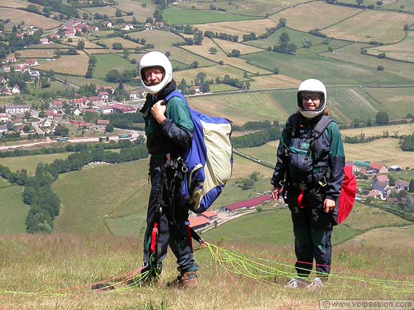 parapente biplace a Broye