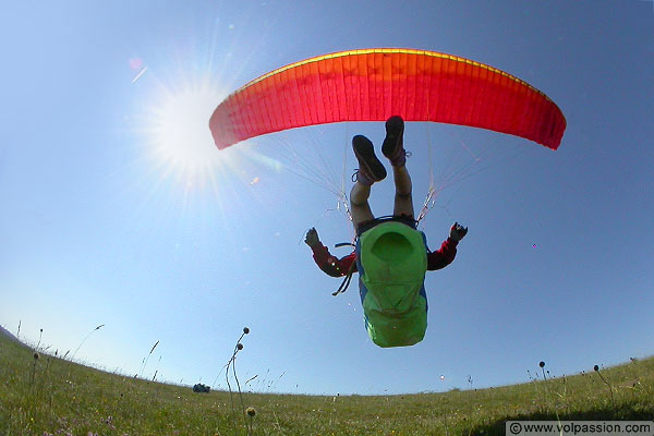 parapente au Mont Pjus