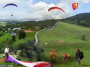 image parapente en bourgogne aout 2006