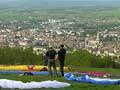 photo parapente autun atterrissage